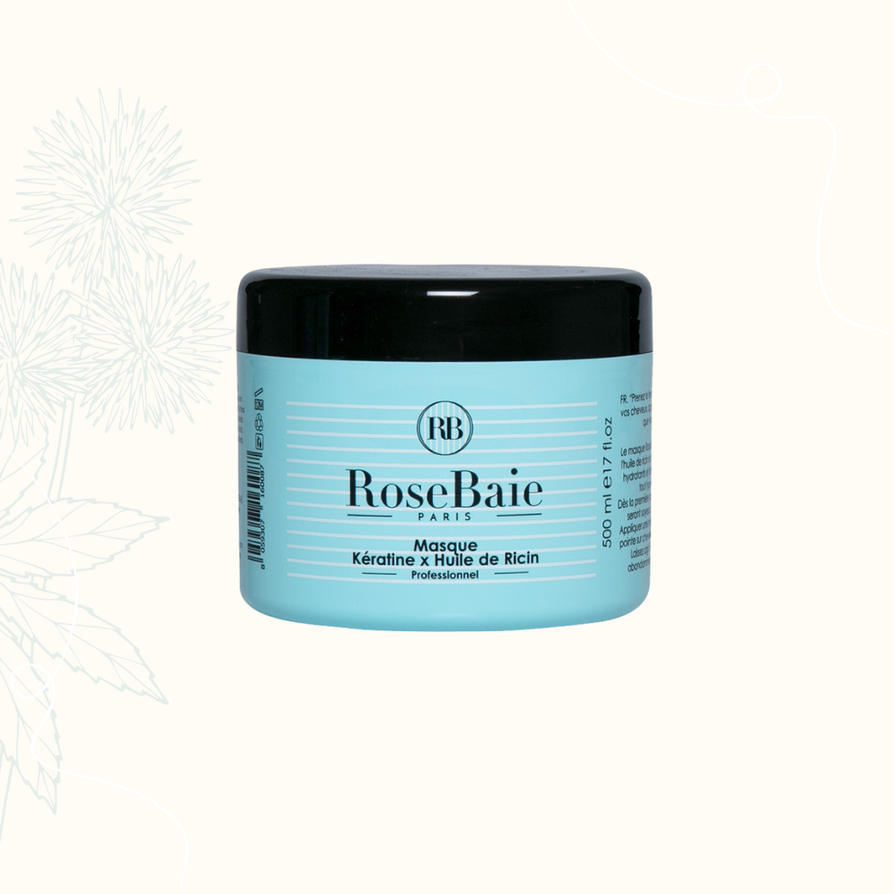 MASQUE HUILE DE RICIN X KÉRATINE ROSEBAIE 500ML