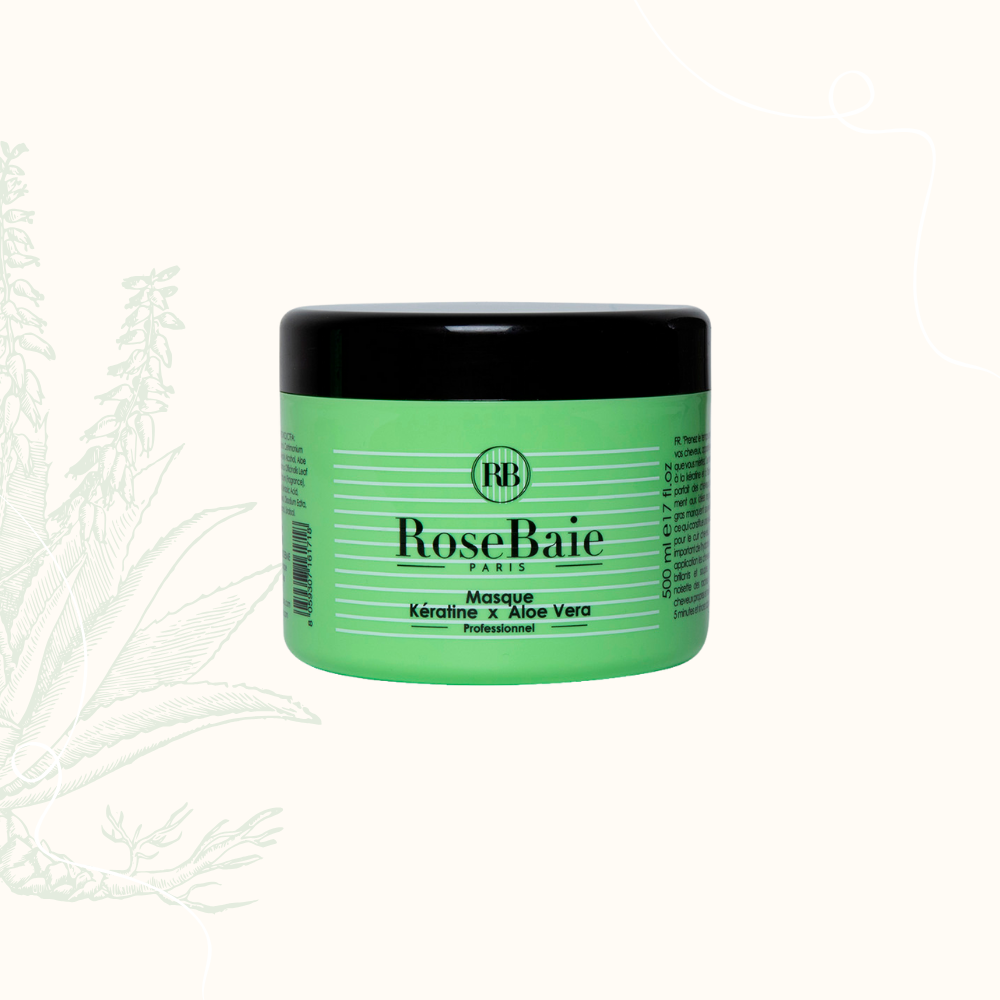 MASQUE ALOE VERA X KÉRATINE ROSEBAIE 500ML